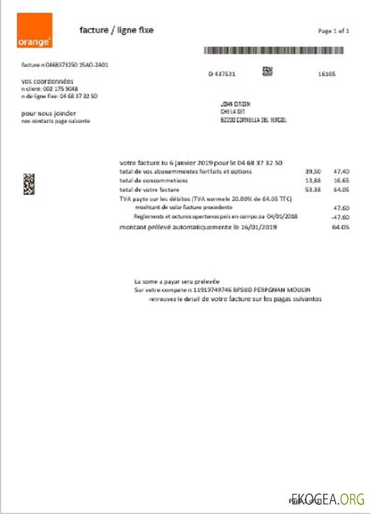 France Orange template